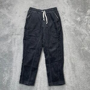 Elwood Pants Womens Small Black Corduroy Cotton Straight Leg Traveler